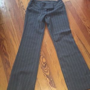 Pinstripe grey slacks